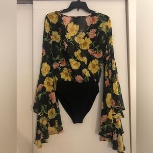Small floral print bodysuit from Forever 21